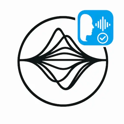Deepfake audio detection icon representing technical review