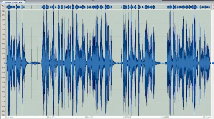 Waveform of the reference segment used in the Garlasco interview analysis